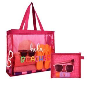 Hola Beaches Mesh Beach Tote – Lightweight, Sandproof & Spacious
